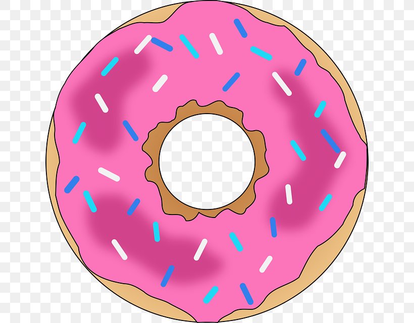 Doughnut Pink Ciambella Pastry Clip Art, PNG, 640x640px, Doughnut, Auto Part, Bagel, Baked Goods, Ciambella Download Free