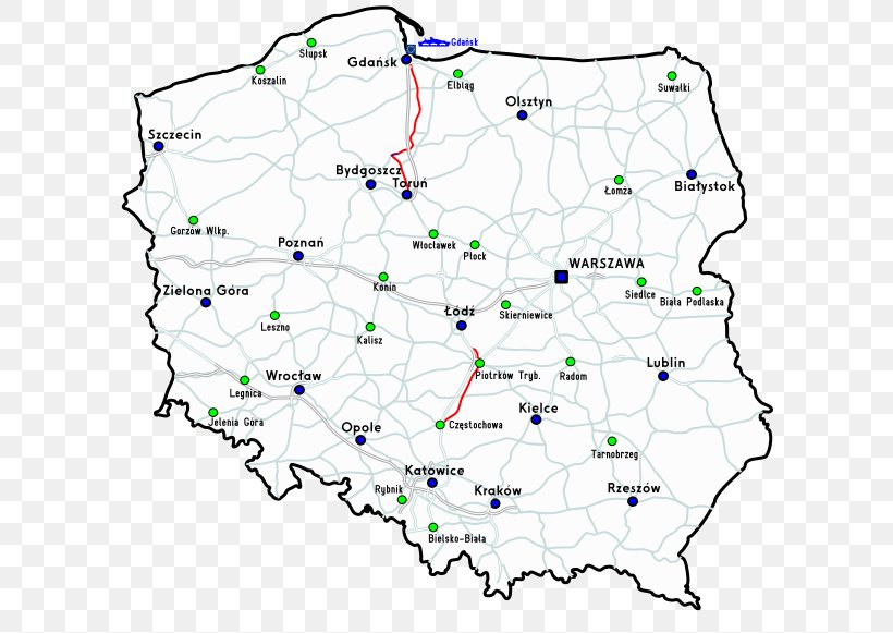 National Road 25 National Road 24 Konin National Road 50 Kalisz, PNG, 616x581px, National Road 25, Area, Gpclass Road, Kalisz, Konin Download Free