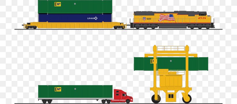 Railroad Car Train Rail Transport Cargo Intermodal Freight Transport, PNG, 720x360px, Railroad Car, Cargo, Drayage, Freight Transport, Intermodal Container Download Free