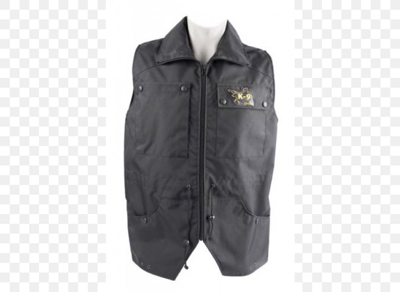 Police Dog Gilets Waistcoat Jacket, PNG, 600x600px, Dog, Black, Clothing Accessories, Collar, Gilet Download Free