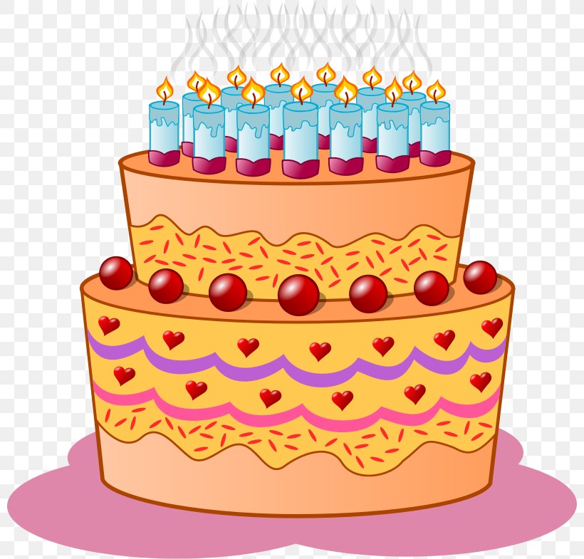Birthday Cake Cupcake Clip Art, PNG, 800x785px, Birthday Cake, Baked Goods, Birthday, Buttercream, Cake Download Free