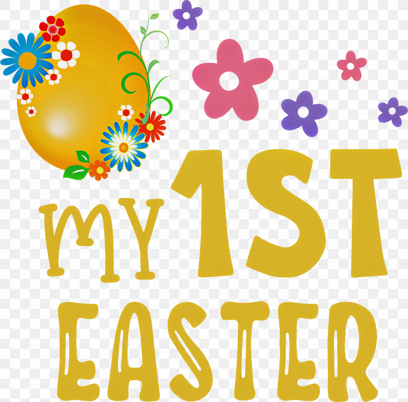 My 1st Easter Happy Easter, PNG, 3000x2955px, My 1st Easter, Balloon, Geometry, Happiness, Happy Easter Download Free