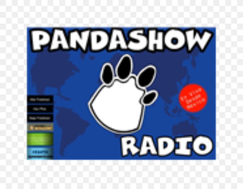 Panda Show Radio Internet Radio Radio Station Mexico Podcast, PNG, 640x640px, Panda Show Radio, Area, Banner, Blue, Brand Download Free