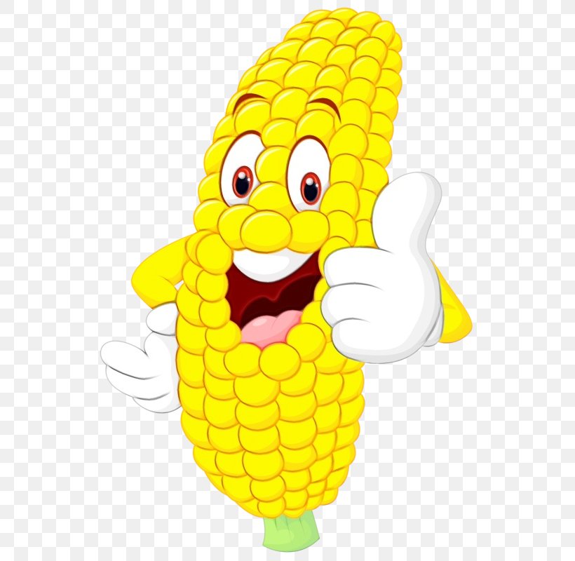 Pineapple Cartoon, PNG, 542x800px, Watercolor, Cartoon, Cereal, Corn, Corn On The Cob Download Free