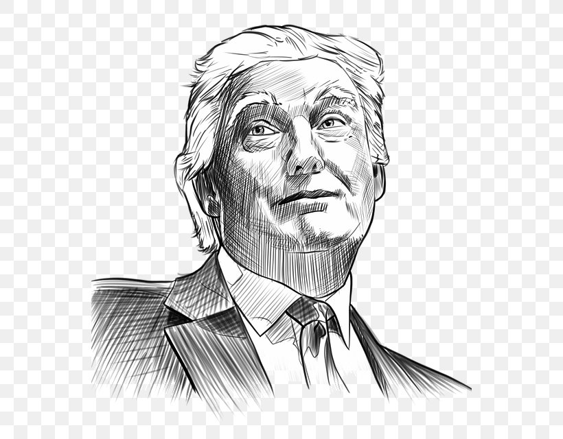 President Of The United States Presidency Of Donald Trump Sketch Drawing, PNG, 554x640px, United States, Art, Artwork, Black And White, Cartoon Download Free