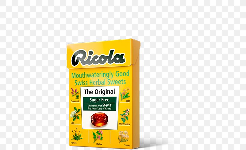 Ricola Swiss Cuisine Gummi Candy Herb Liquorice, PNG, 500x500px, Ricola, Candy, Cough, Flavor, Food Download Free