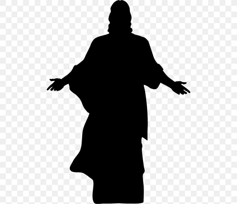 Silhouette Drawing Clip Art, PNG, 498x706px, Silhouette, Art, Black And White, Drawing, Jesus Download Free