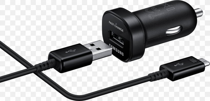 Battery Charger Samsung Galaxy S8 USB-C Quick Charge, PNG, 2735x1324px, Battery Charger, Ac Adapter, Adapter, Cable, Cigarette Lighter Receptacle Download Free