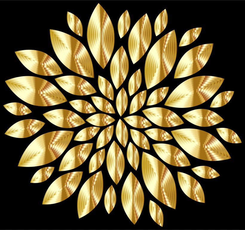 Flower Gold Petal Clip Art, PNG, 2400x2254px, Flower, Color, Floristry, Gold, Green Download Free
