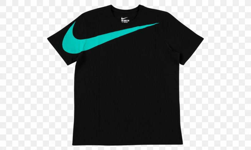 T-shirt Nike Swoosh Brand Sleeve, PNG, 1000x600px, Tshirt, Active Shirt, Black, Brand, Color Download Free
