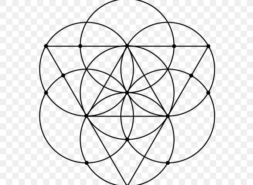 Sacred Geometry Overlapping Circles Grid Vesica Piscis Symbol, PNG, 600x600px, Sacred Geometry, Alchemical Symbol, Area, Black And White, Drawing Download Free