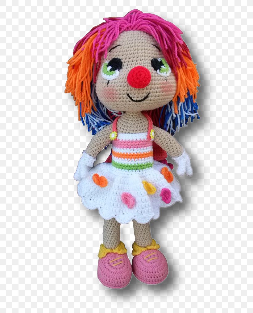 Doll Amigurumi Crochet Stuffed Animals & Cuddly Toys Pattern, PNG, 720x1015px, Doll, Amigurumi, Animaatio, Baby Toys, Clown Download Free