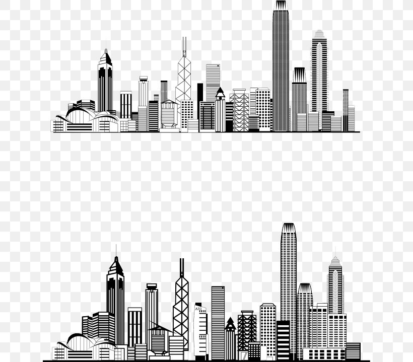 Hong Kong Skyline City Architecture, PNG, 650x719px, Hong Kong, Architecture, Arquitectura De Hong Kong, Art, Black And White Download Free