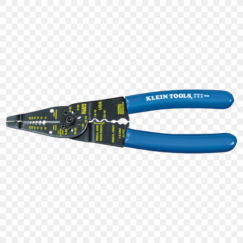 Multi-function Tools & Knives Wire Stripper Crimp Needle-nose Pliers Klein Tools, PNG, 1000x1000px, Multifunction Tools Knives, American Wire Gauge, Crimp, Cutting, Cutting Tool Download Free