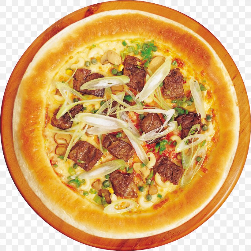 Pizza Steak Bacon, PNG, 2422x2422px, Pizza, American Food, Beef, California Style Pizza, Cheese Download Free