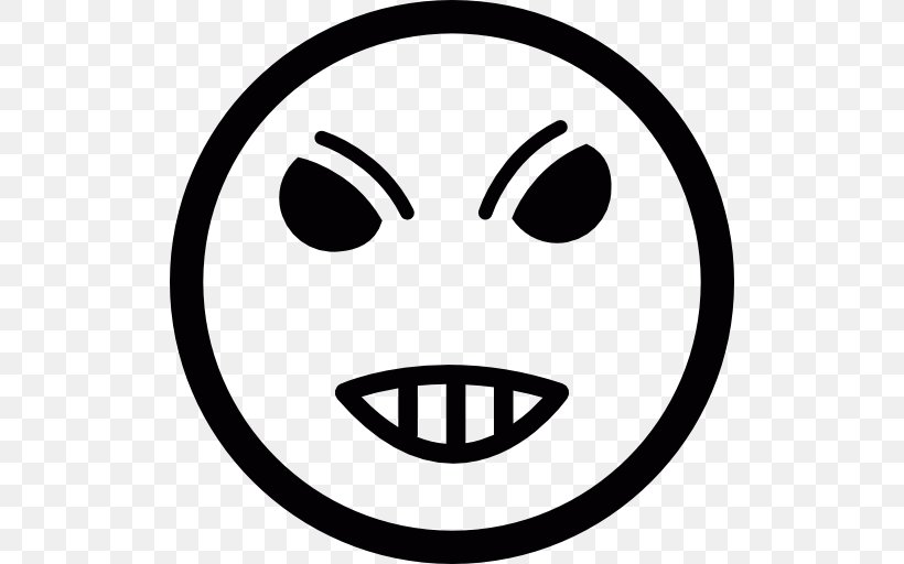 Smiley Emoticon, PNG, 512x512px, Smiley, Anger, Black And White, Emoji, Emoticon Download Free