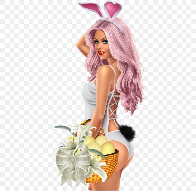 Easter Bunny Woman Easter Egg Christmas, PNG, 397x800px, Easter Bunny, Brown Hair, Christmas, Easter, Easter Basket Download Free