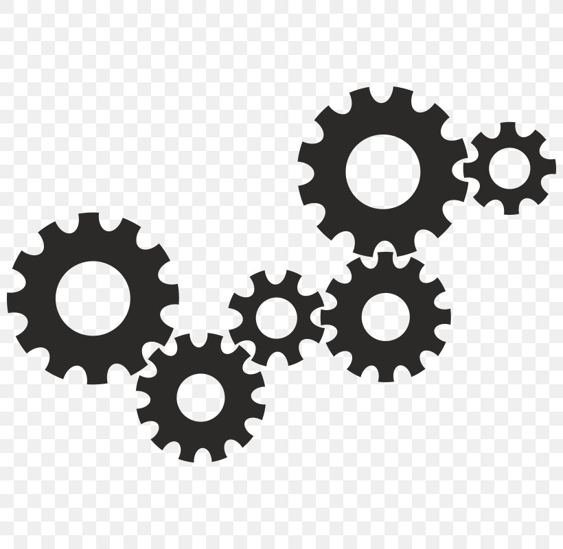 Gear Clip Art, PNG, 800x800px, Gear, Black And White, Drawing, Gear Train, Hardware Accessory Download Free