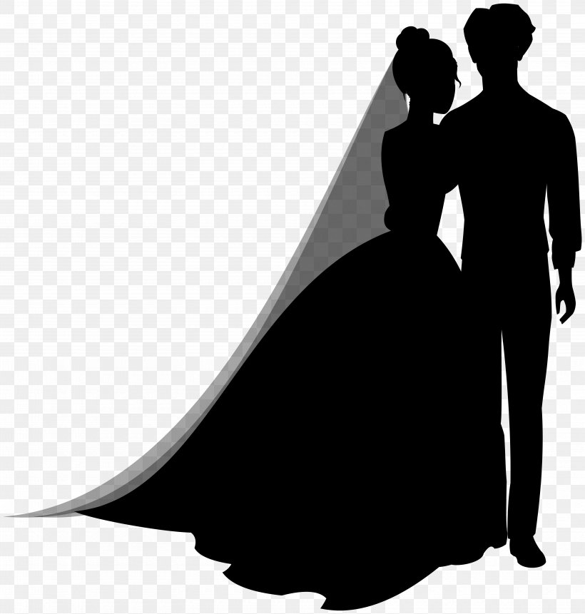Wedding Invitation Couple Clip Art, PNG, 6660x7000px, Wedding Invitation, Black, Black And White, Bride, Bridegroom Download Free