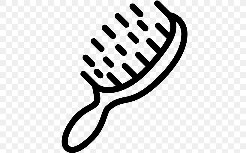 Comb Hairbrush Hairdresser, PNG, 512x512px, Comb, Barber, Black And White, Brush, Finger Download Free