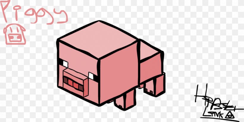 Minecraft: Pocket Edition Pig Drawing Video Game, PNG, 900x454px, Minecraft, Area, Cartoon, Coloring Book, Drawing Download Free