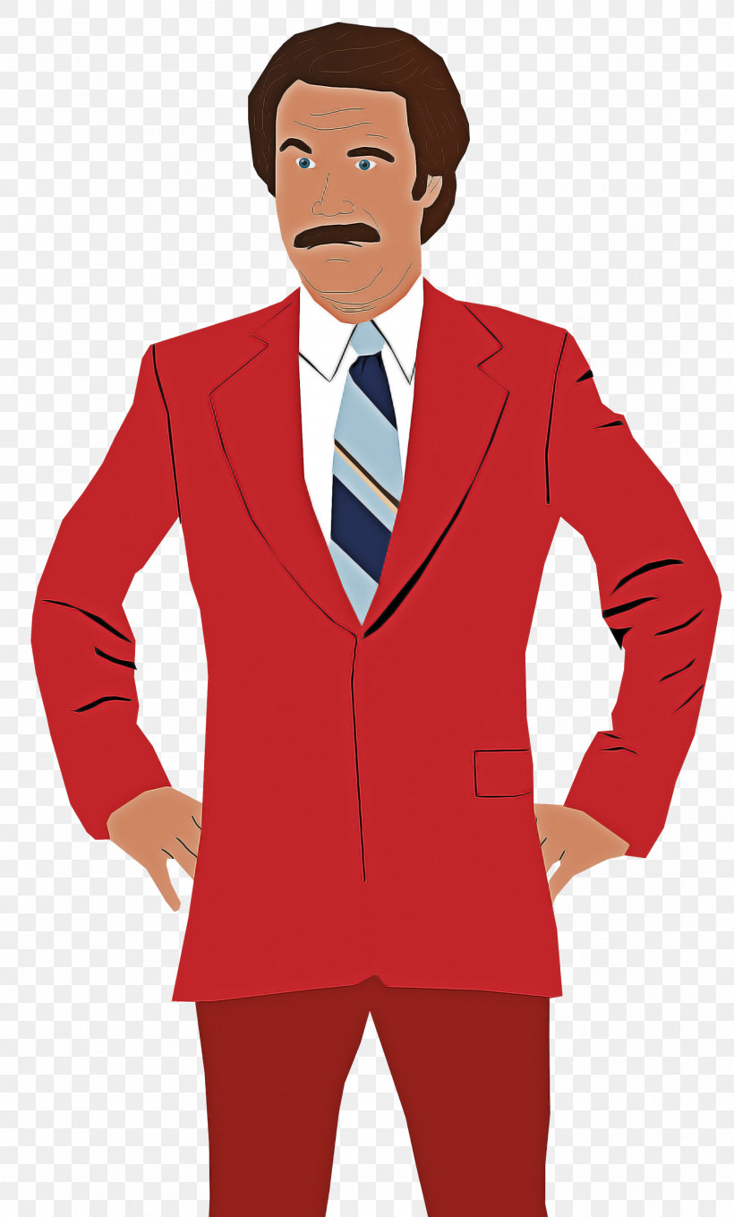 Suit Clothing Red Formal Wear Standing, PNG, 1809x3000px, Suit, Cartoon, Clothing, Formal Wear, Gentleman Download Free