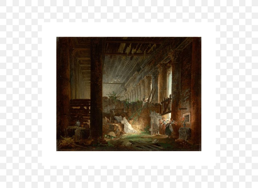 A Hermit Praying In The Ruins Of A Roman Temple Interior Of The Temple Of Diana At Nîmes Bridge Over A Torrent Ancient Ruins Used As Public Baths, PNG, 600x600px, Ruins, Art, Artist, Capriccio, Hubert Robert Download Free