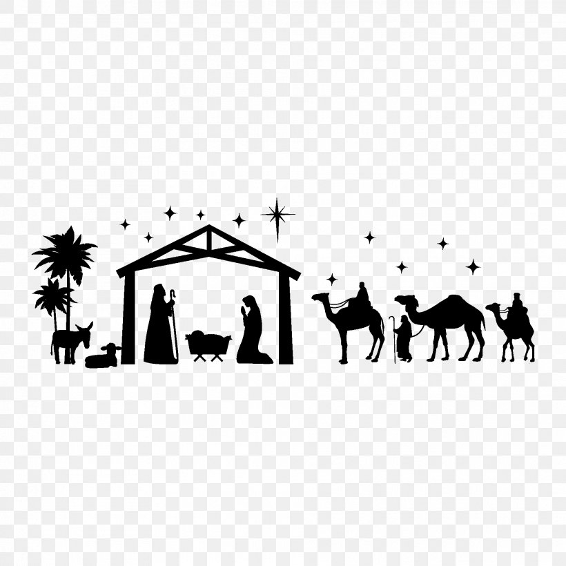 Nativity Scene Manger Christmas Nativity Of Jesus Clip Art, PNG, 1875x1875px, Nativity Scene, Area, Bethlehem, Black, Black And White Download Free