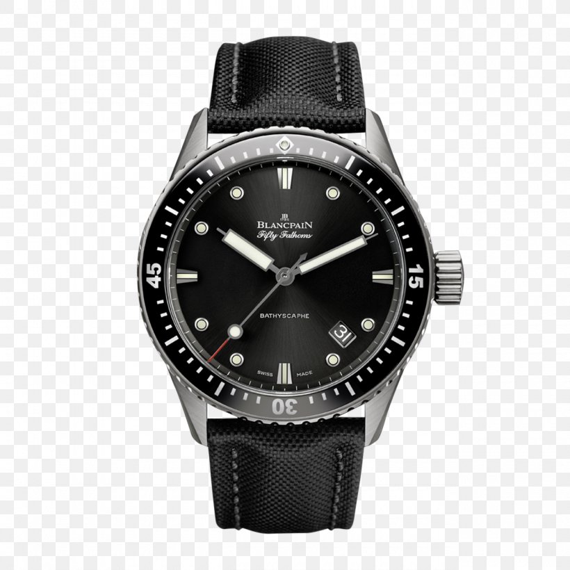 Blancpain Fifty Fathoms Flyback Chronograph Watch, PNG, 1280x1280px, Blancpain Fifty Fathoms, Automatic Watch, Bathyscaphe, Black, Blancpain Download Free