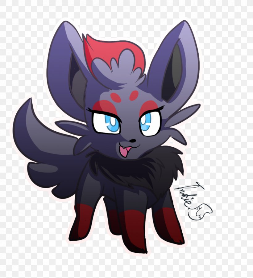 Zorua Pony Drawing Fan Art Pokémon, PNG, 852x938px, Zorua, Art, Bat, Cartoon, Demon Download Free