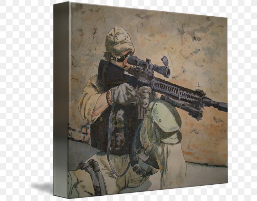 Sniper Watercolor Painting Canvas Print, PNG, 650x640px, Watercolor, Cartoon, Flower, Frame, Heart Download Free