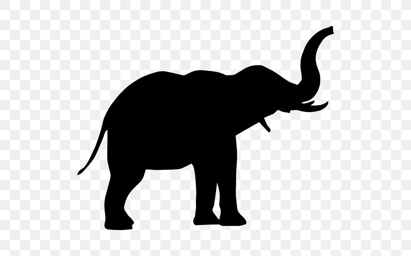 Elephant Silhouette, PNG, 512x512px, Elephant, African Elephant, Autocad Dxf, Big Cats, Black Download Free