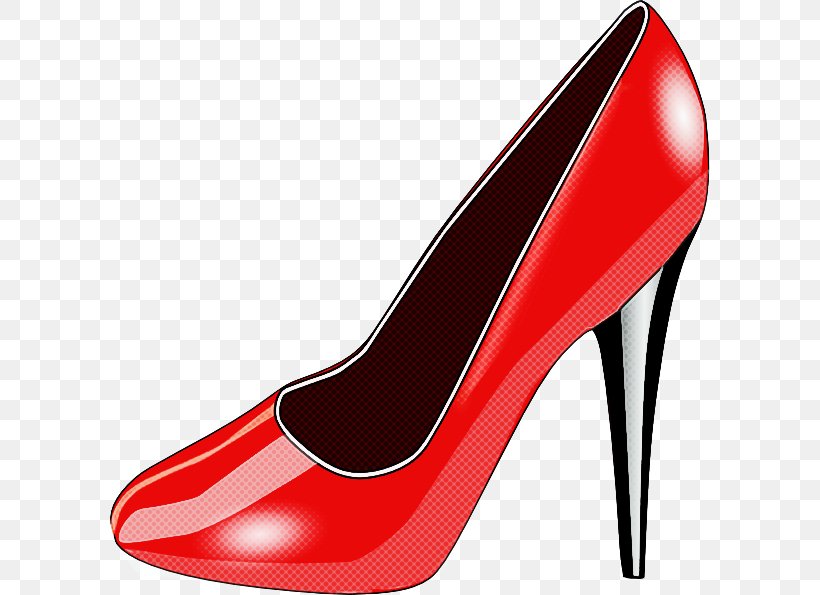 Footwear High Heels Red Basic Pump Shoe, PNG, 600x595px, Footwear, Basic Pump, Carmine, Court Shoe, High Heels Download Free
