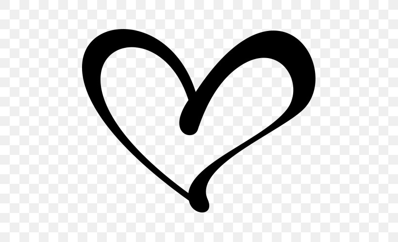 Heart Drawing Clip Art, PNG, 500x500px, Heart, Area, Black And White, Drawing, Love Download Free