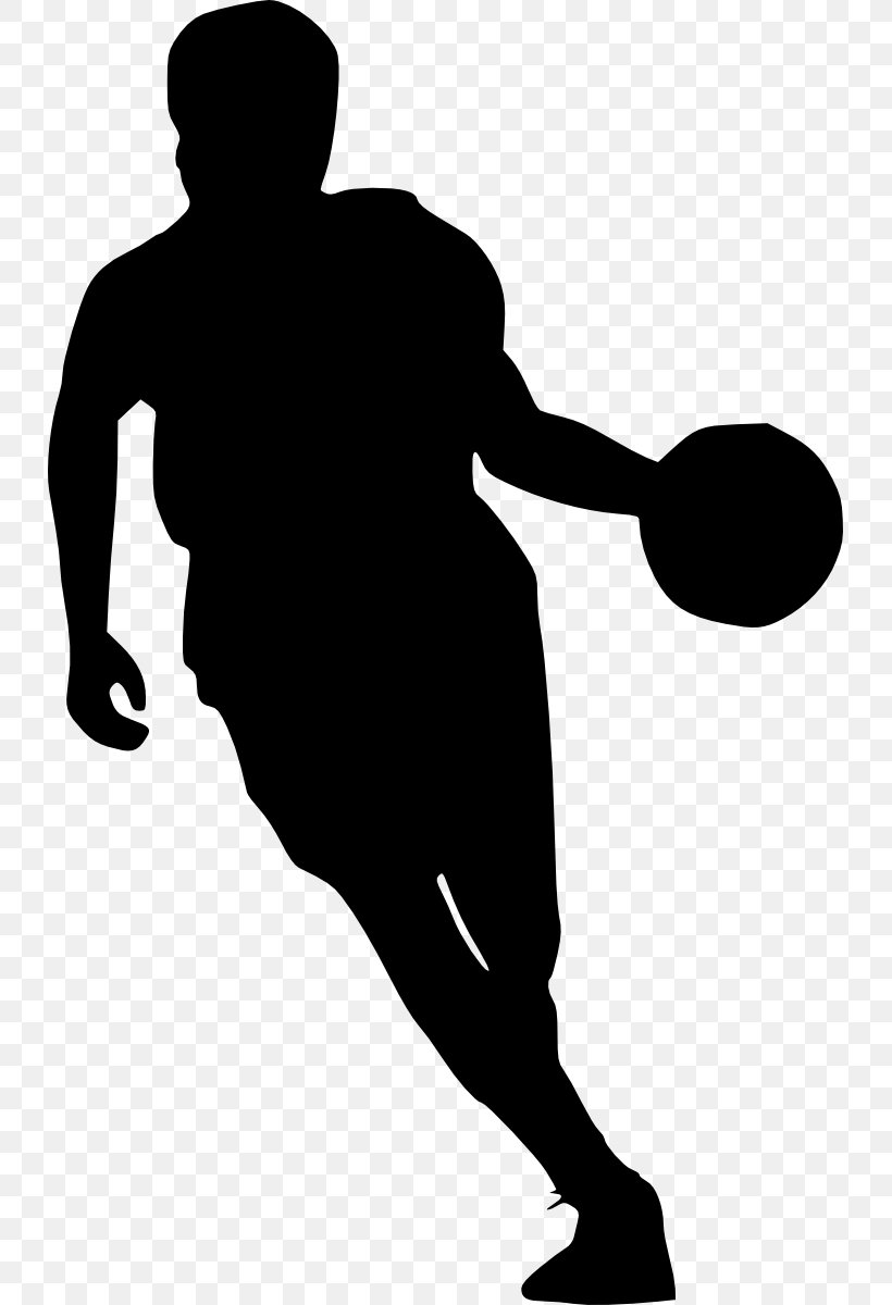 Basketball Silhouette Sport Clip Art, PNG, 731x1200px, Basketball, Arm, Ball, Black, Black And White Download Free