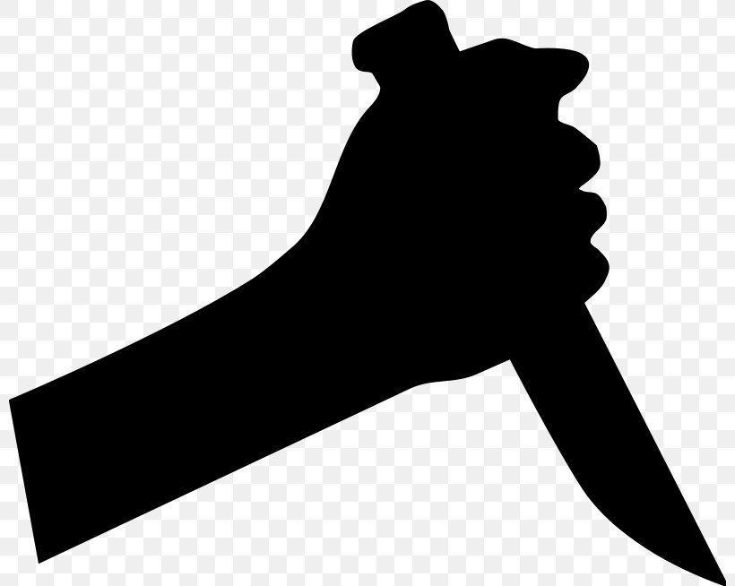 Knife Silhouette Clip Art, PNG, 800x654px, Knife, Arm, Black, Black And White, Decal Download Free