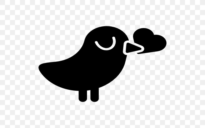 Bird Clip Art, PNG, 512x512px, Bird, Beak, Black And White, Logo, Silhouette Download Free