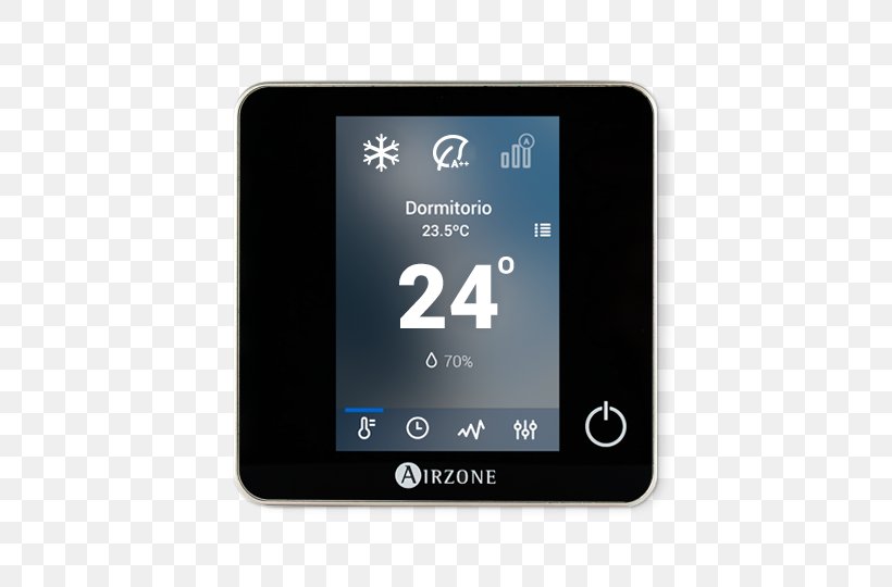 Smart Thermostat MP3 Players Electronics Multimedia, PNG, 537x540px, Thermostat, Blueface, Color, Electronics, Electronics Accessory Download Free