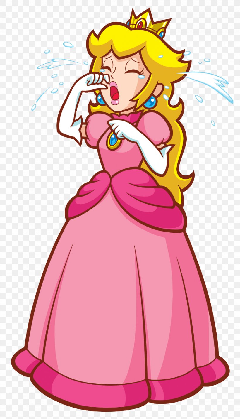 Super Princess Peach New Super Mario Bros. Wii, PNG, 861x1500px, Watercolor, Cartoon, Flower, Frame, Heart Download Free