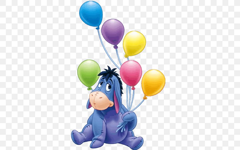 Eeyore's Birthday Party Winnie-the-Pooh Piglet Kaplan Tigger, PNG, 512x512px, Eeyore, Balloon, Birthday, Happy Birthday To You, Kaplan Tigger Download Free