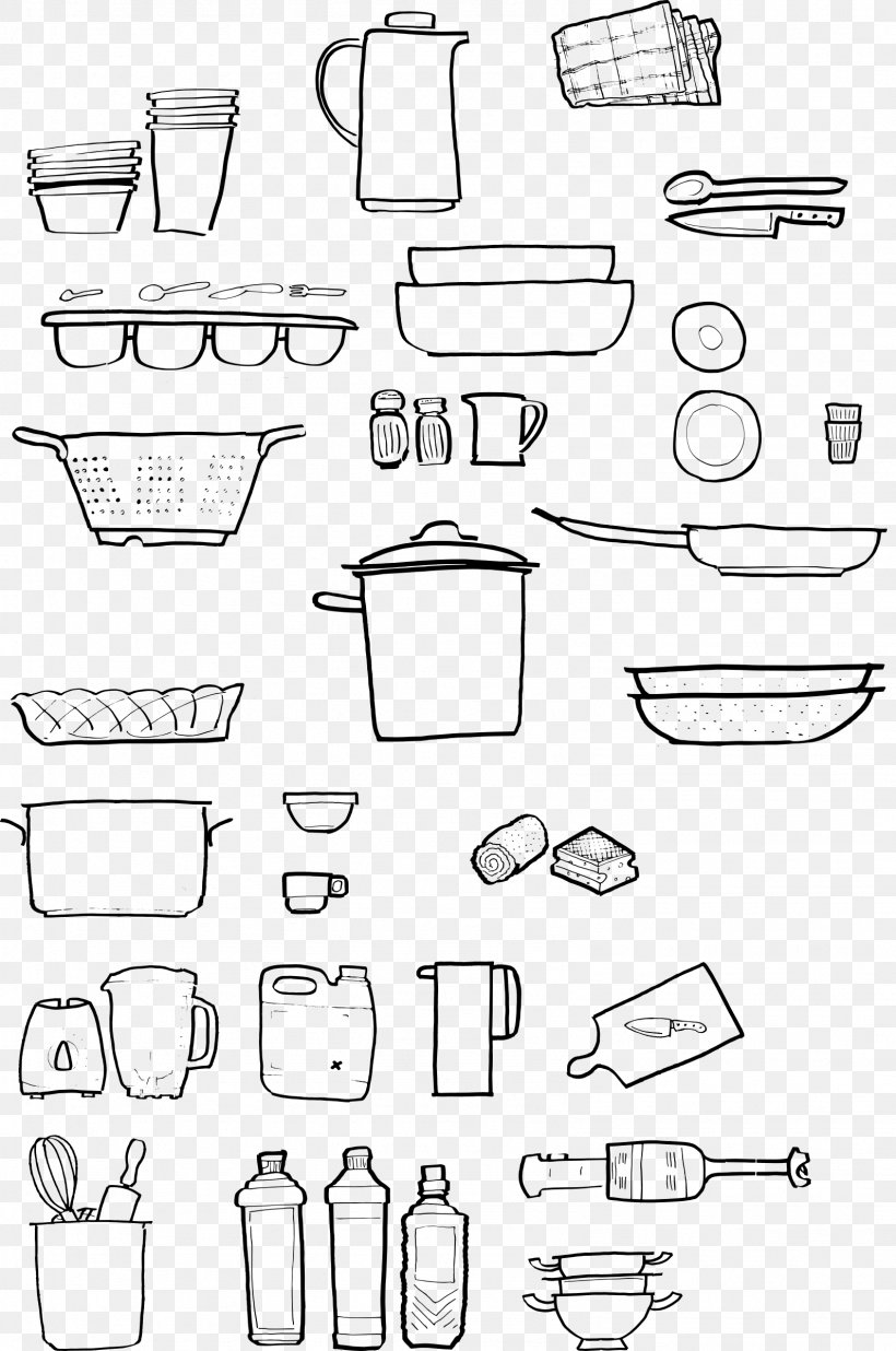Drawing Kitchen Utensil Paper Cookware, PNG, 1591x2400px, Drawing, Area, Auto Part, Black And White, Cookware Download Free