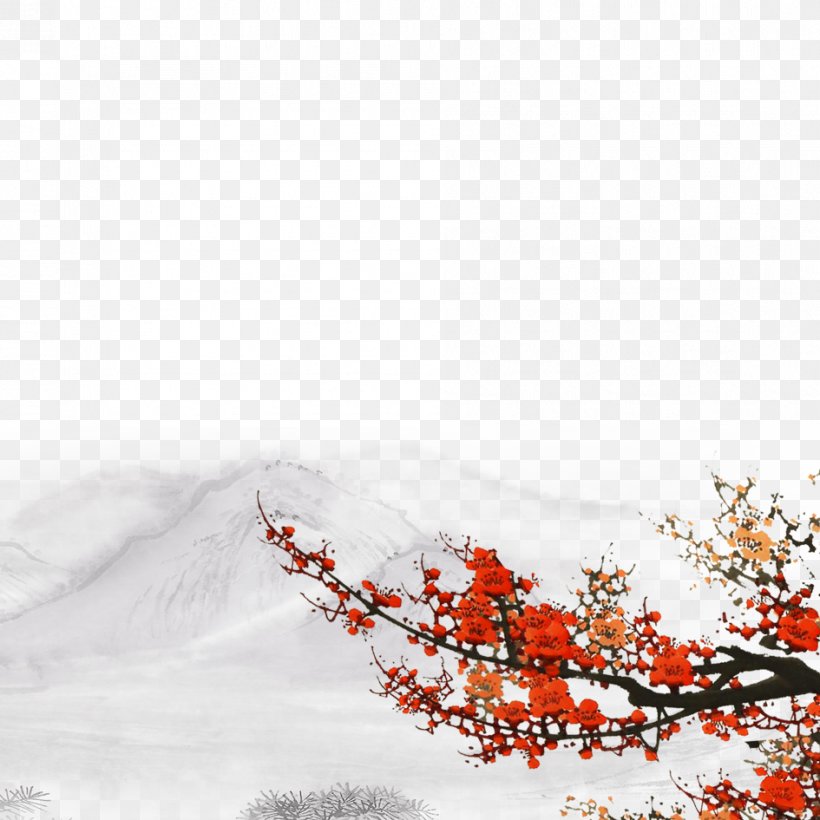 Plum Blossom Poster, PNG, 945x945px, Color, Branch, Cdr, Computer Graphics, Pattern Download Free