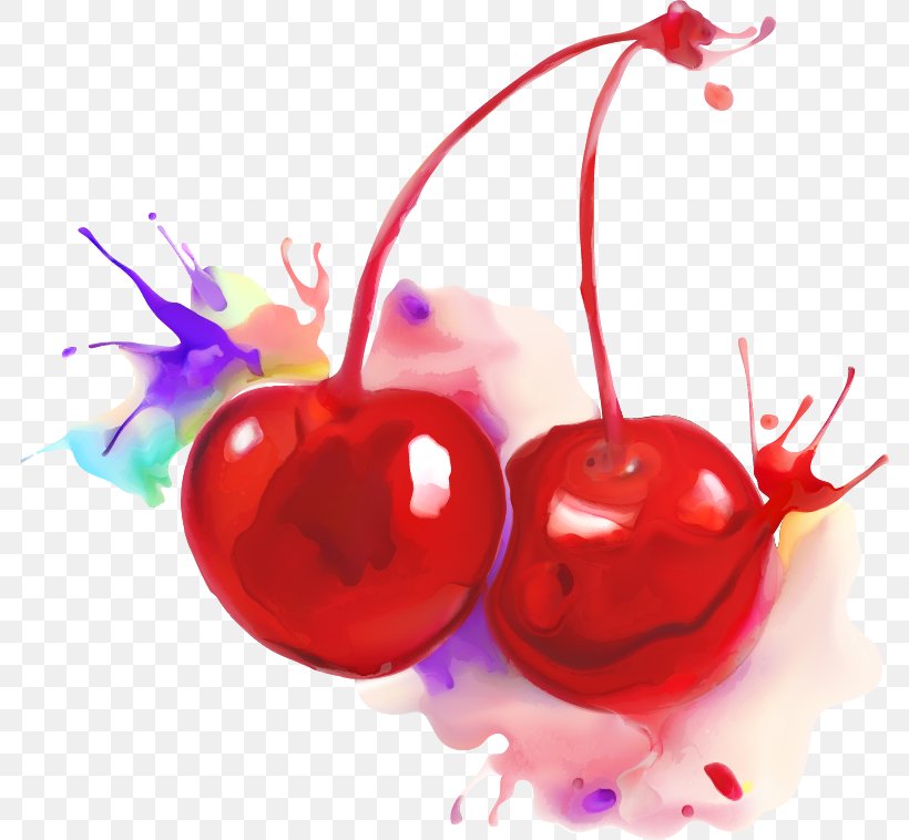 Cherry Watercolor Painting Auglis, PNG, 784x758px, Cherry, Aedmaasikas, Auglis, Food, Fruit Download Free