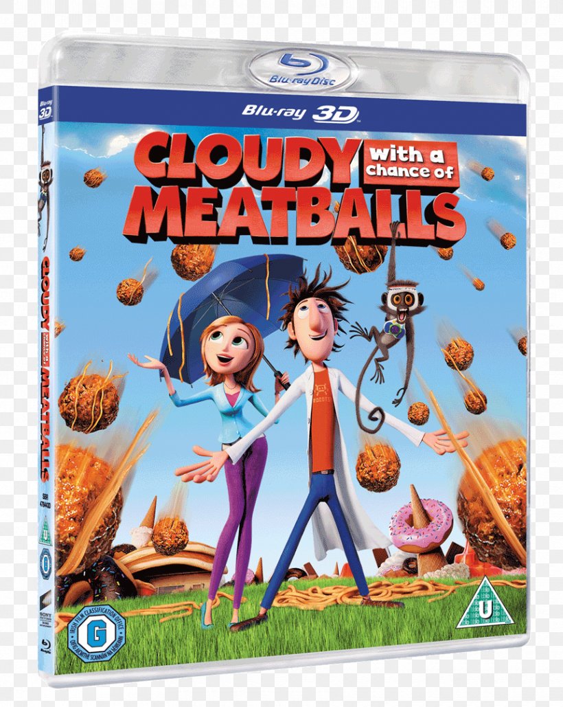 Blu-ray Disc Flint Lockwood Cloudy With A Chance Of Meatballs Film DVD, PNG, 860x1080px, Bluray Disc, Action Figure, Anna Faris, Bill Hader, Cloudy With A Chance Of Meatballs Download Free