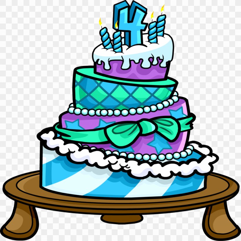 Club Penguin Birthday Cake Clip Art, PNG, 1024x1024px, Club Penguin, Anniversary, Artwork, Birthday, Birthday Cake Download Free