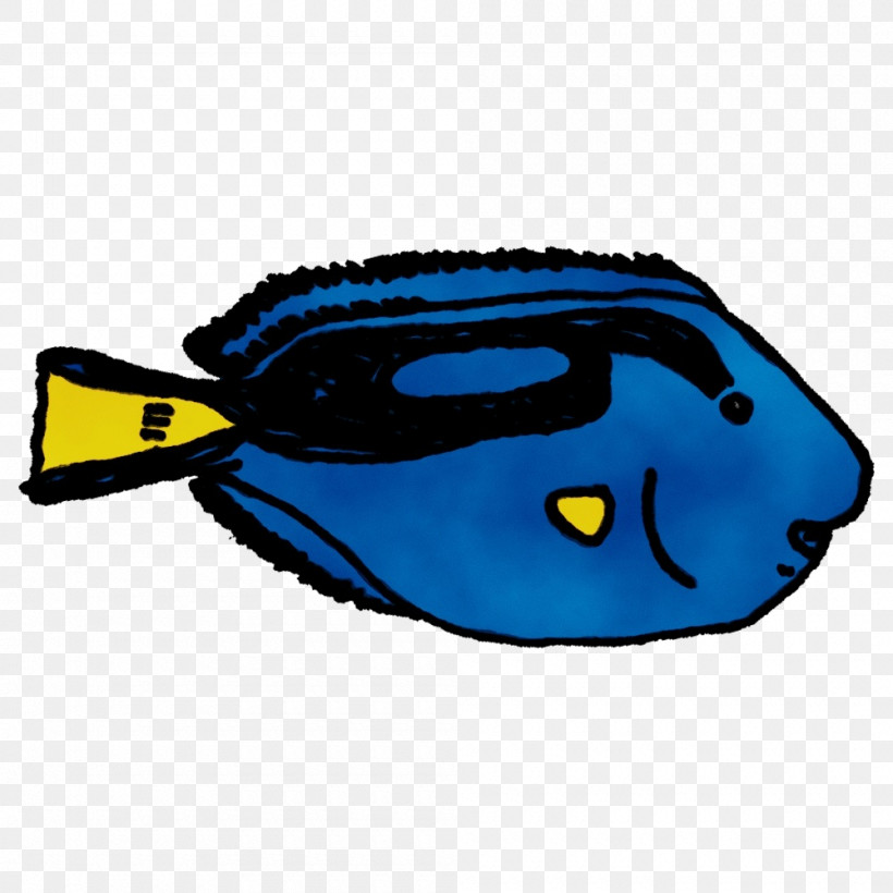 Fish Electric Blue M Headgear Fashion Personal Protective Equipment, PNG, 1000x1000px, Watercolor, Accessoire, Biology, Electric Blue M, Fashion Download Free