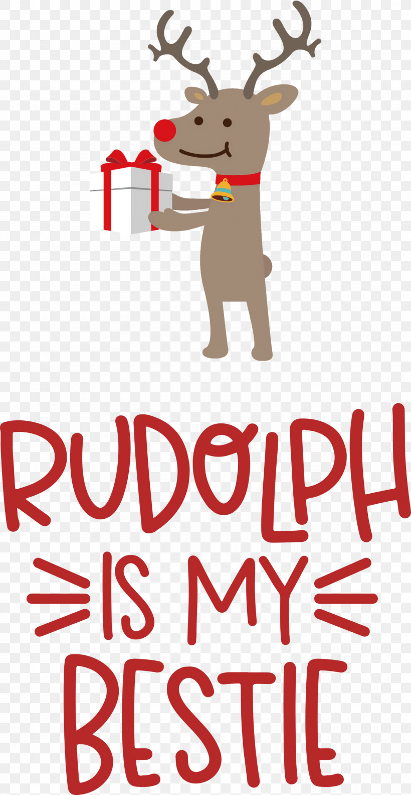 Rudolph Is My Bestie Rudolph Deer, PNG, 1554x3000px, Rudolph Is My Bestie, Biology, Cartoon, Christmas, Deer Download Free