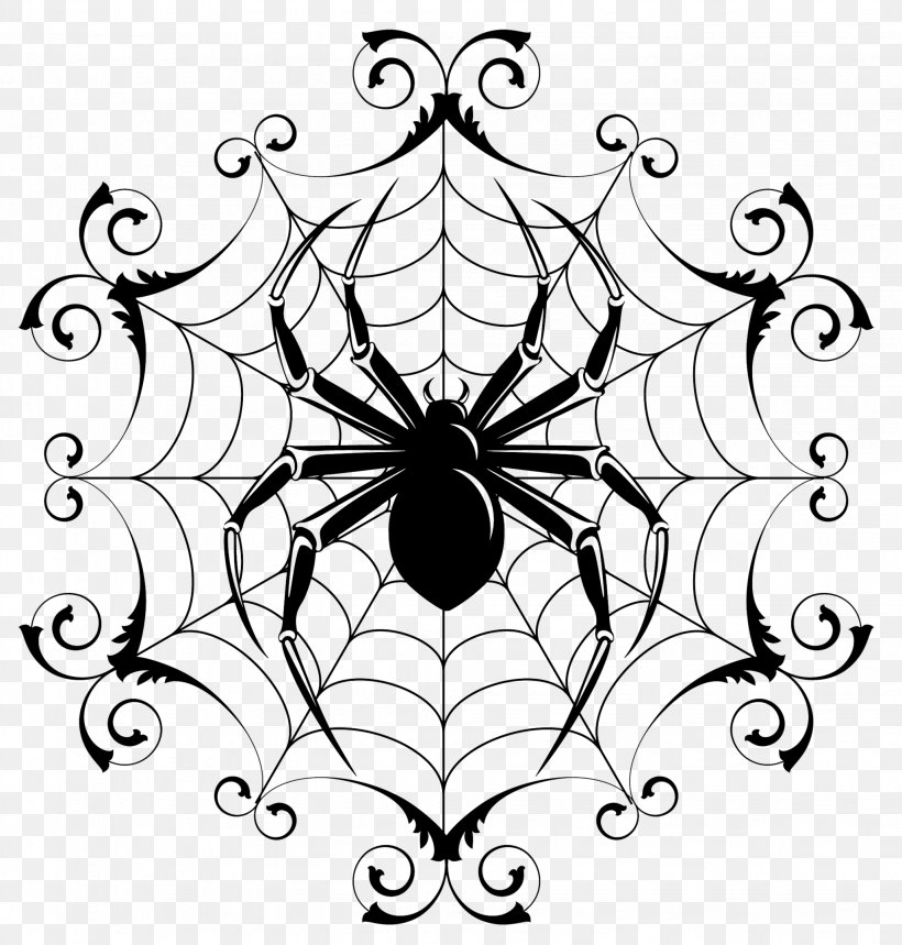 Spider Web Drawing Clip Art Image, PNG, 2056x2155px, Spider, Area, Artwork, Black, Black And White Download Free