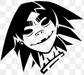 Trifold Stencil Design - 2-D Stencil Graffiti Drawing Gorillaz PNG