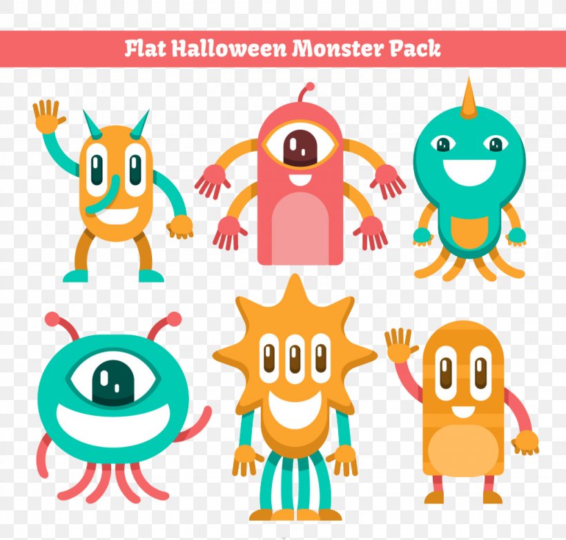 Halloween Monsters Euclidean Vector, PNG, 1024x979px, Halloween Monsters, Area, Cartoon, Halloween, Happiness Download Free